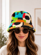 Ladies Plush Bucket Hat-Abstract Pattern - StylePhase SA