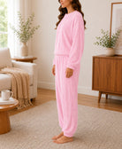 Ladies Plush Cuffed Pj Set - Pink - StylePhase SA