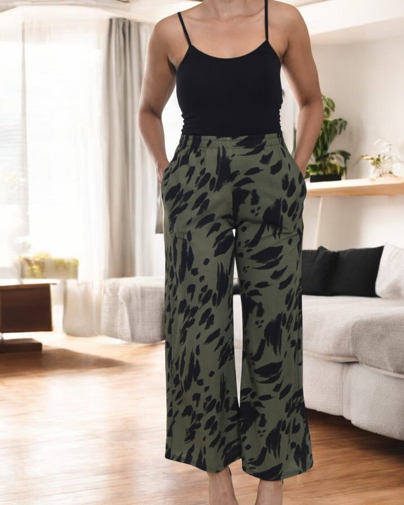 Ladies Pocket Pants - Black And Olive - StylePhase SA