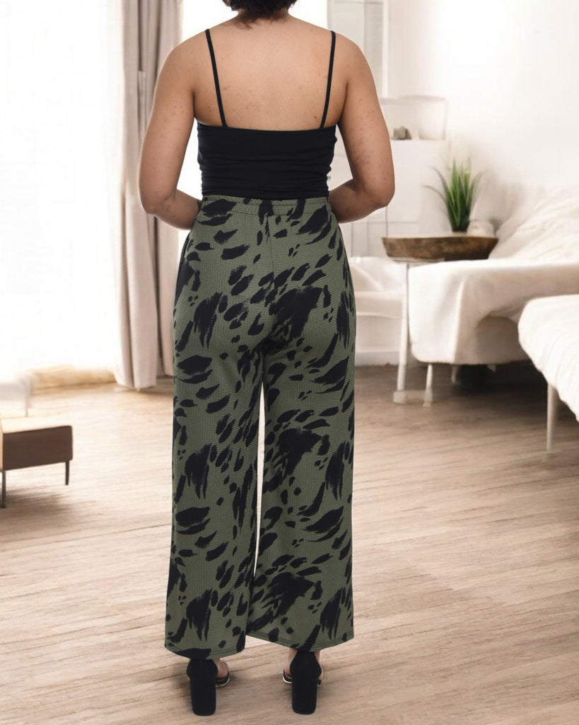 Ladies Pocket Pants - Black And Olive - StylePhase SA