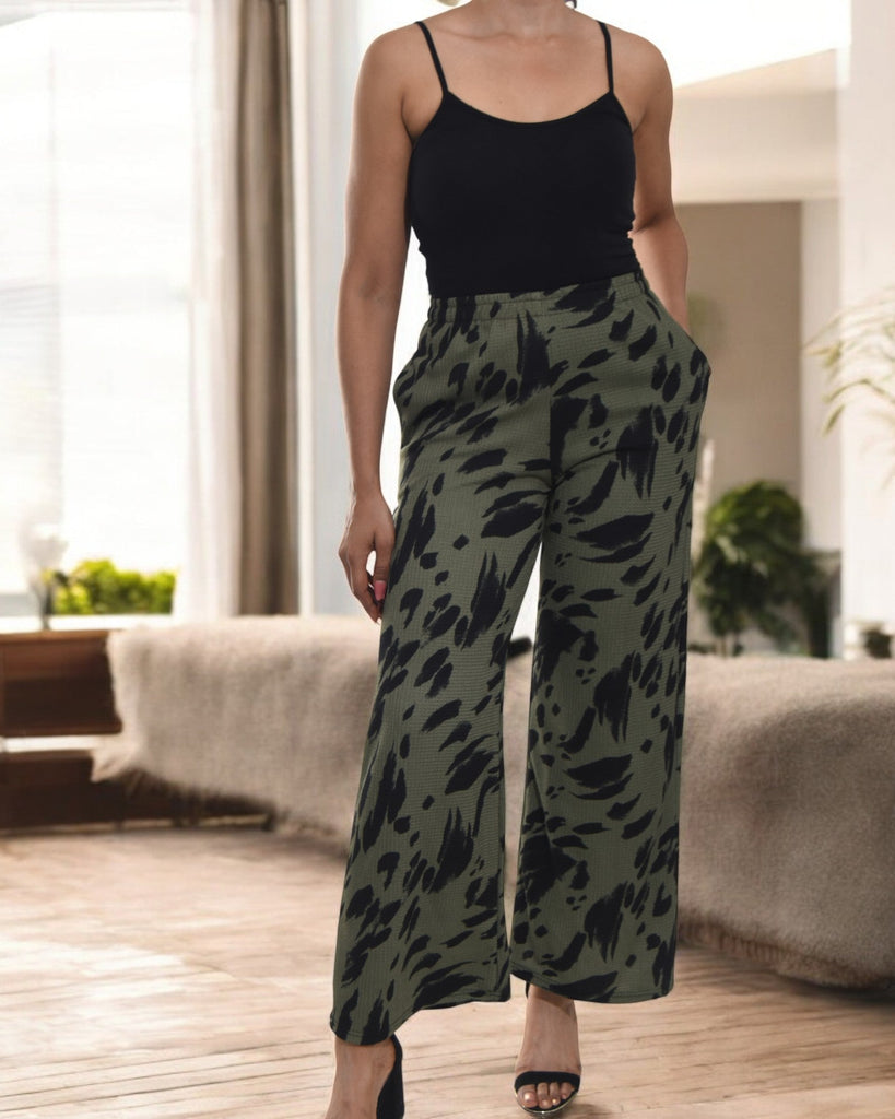 Ladies Pocket Pants - Black And Olive - StylePhase SA