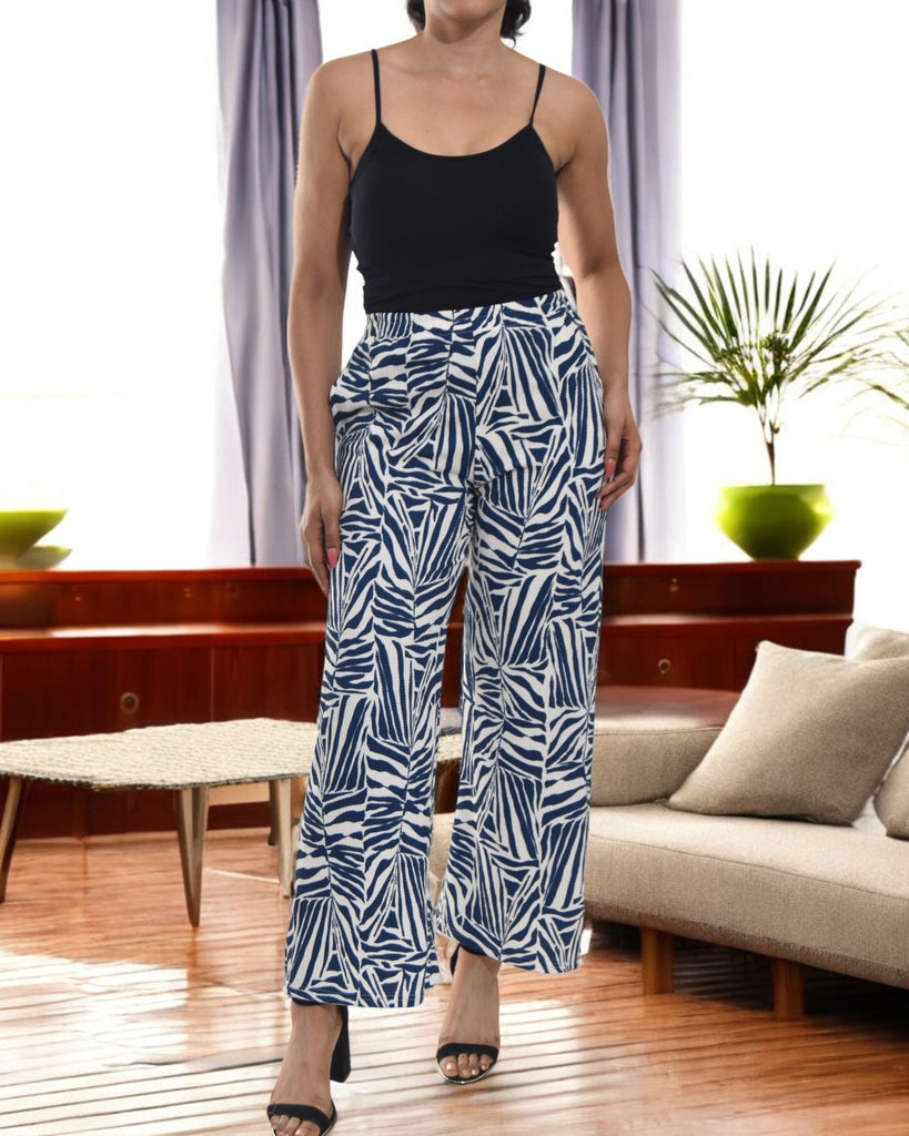 Ladies Pocket Pants - Blue Stripe - StylePhase SA