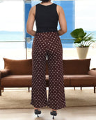 Ladies Pocket Pants - Brown Polka Dot - StylePhase SA