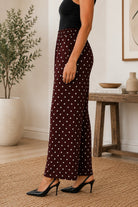 Ladies Pocket Pants- Brown Polka Dot - StylePhase SA