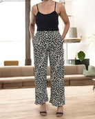 Ladies Pocket Pants - Green And Cream - StylePhase SA