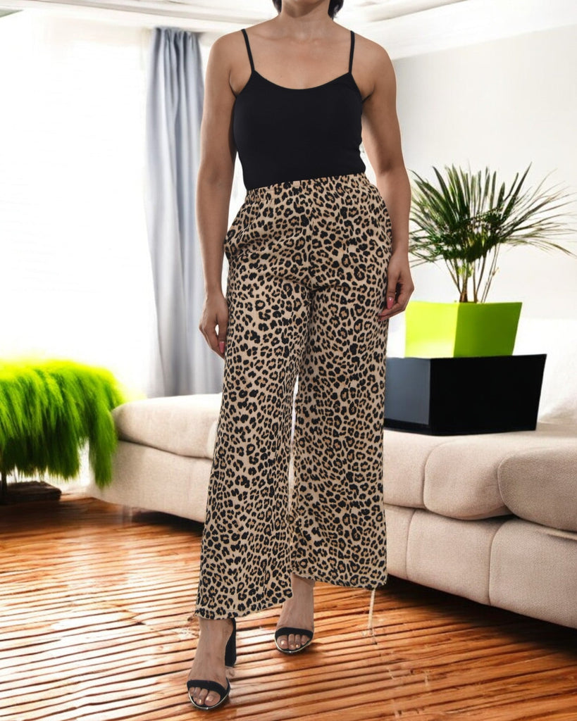 Ladies Pocket Pants - Leopard Print - StylePhase SA