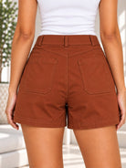 Ladies Pocket Shorts-Rust - StylePhase SA