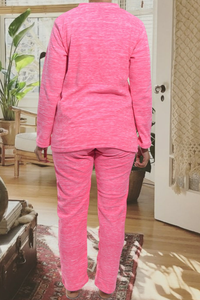 Ladies Polar Fleece Pink Pj Set - StylePhase SA