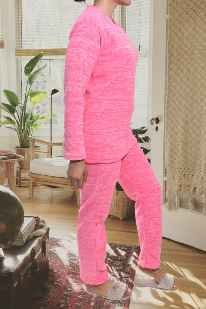 Ladies Polar Fleece Pink Pj Set - StylePhase SA