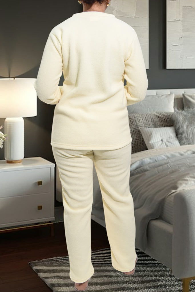 Ladies Polar Fleece Yellow Pj Set - StylePhase SA