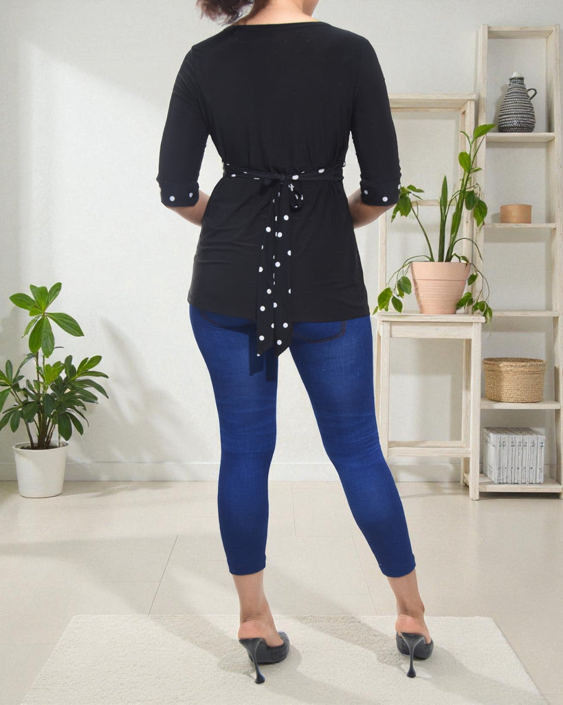 Ladies Polka Dot Tie Top - StylePhase SA