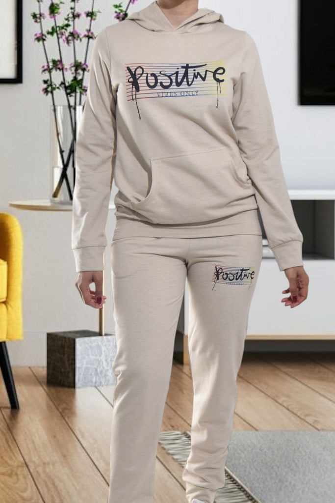 Ladies Positive Printed Color Tracksuit Set - StylePhase SA
