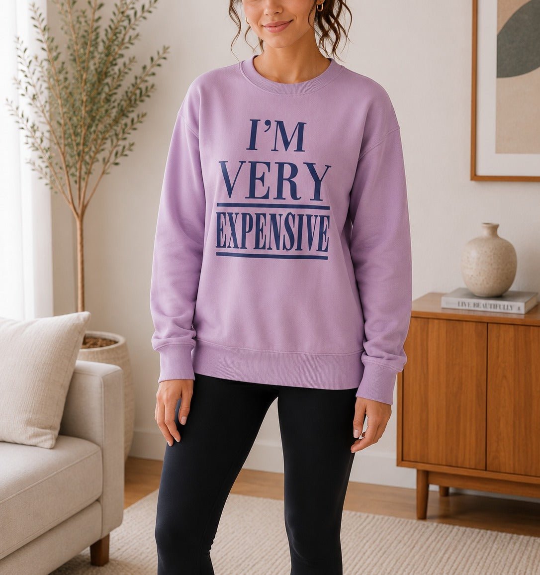 Ladies Powder Pink Fleece Sweater - I'm Very Expensive - StylePhase SA