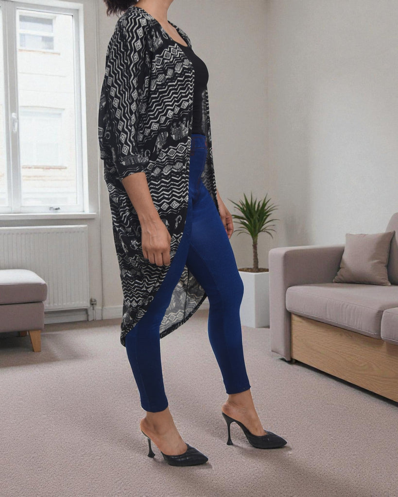 Ladies Printed Black Shrug - StylePhase SA