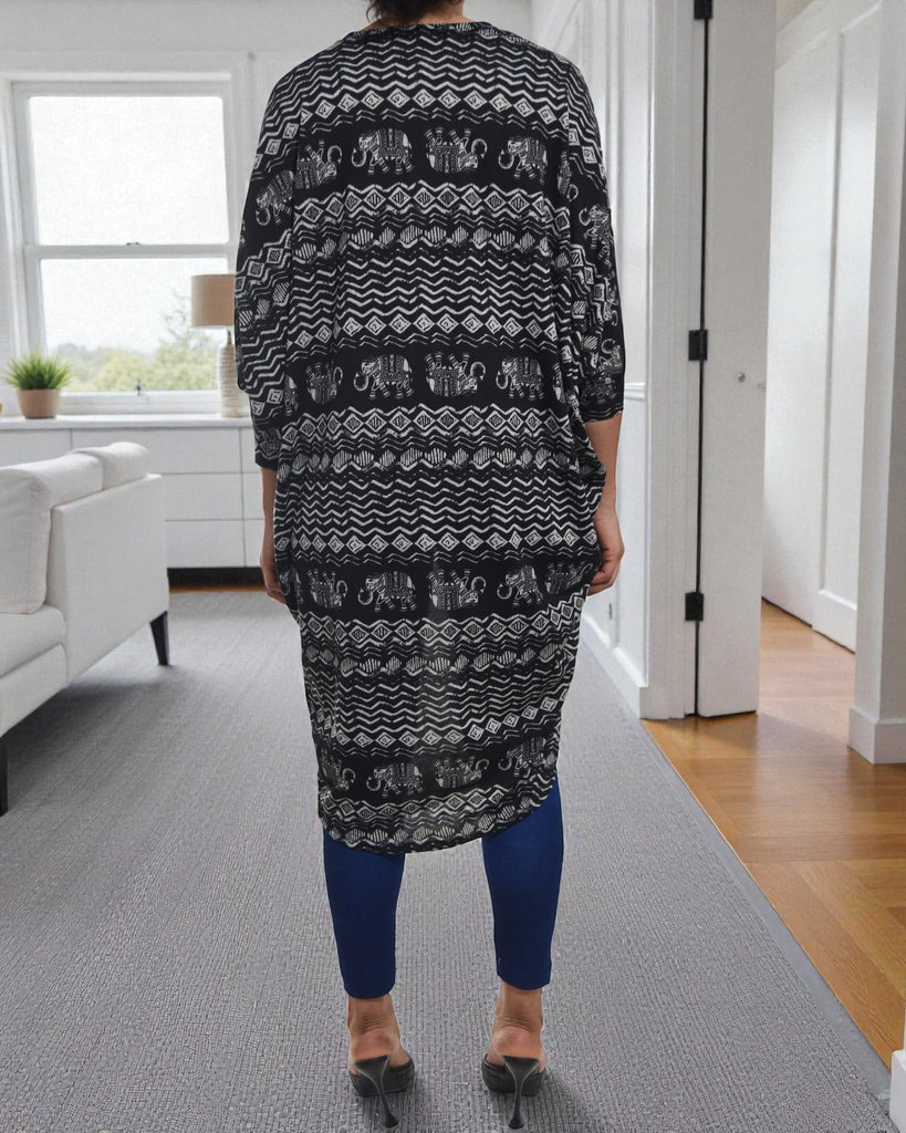 Ladies Printed Black Shrug - StylePhase SA