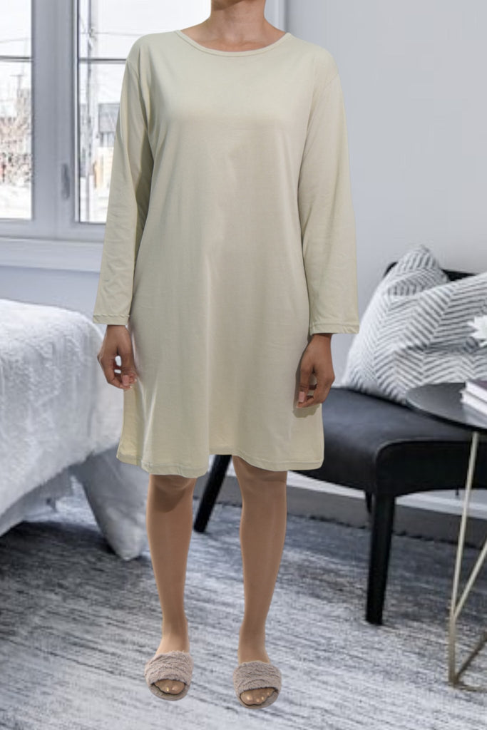 Ladies Printed Cream Sleep Shirt - StylePhase SA