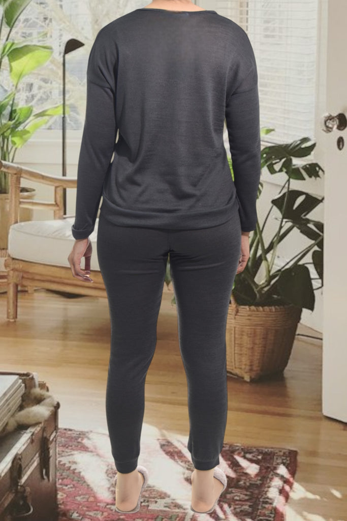 Ladies Printed Grey Pyjama Set - Stylish Chic - StylePhase SA