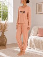 Ladies Printed Peach Pj Set -Amour - StylePhase SA