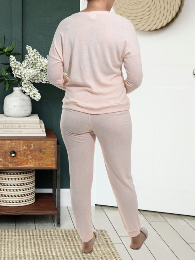 Ladies Printed Peach Pyjama Set - Paris - StylePhase SA