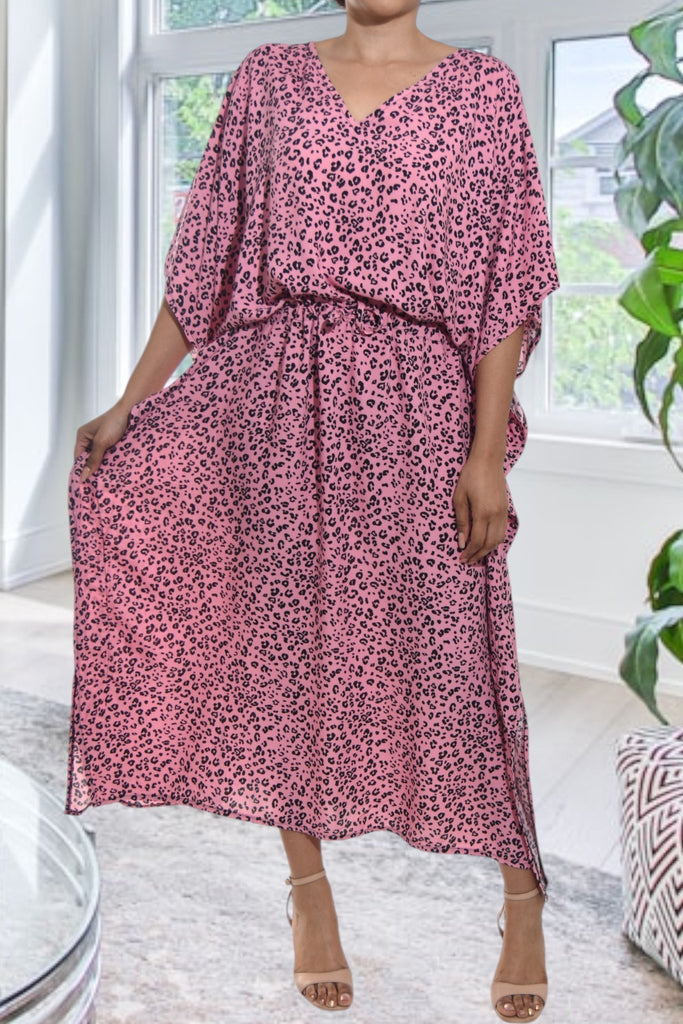 Ladies Printed Pink Kaftan - StylePhase SA
