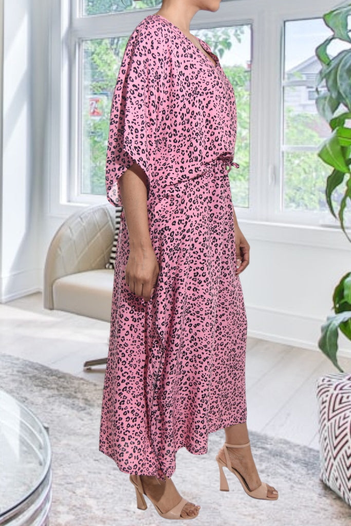 Ladies Printed Pink Kaftan - StylePhase SA