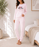 Ladies Printed Pink Pj Set -Good Vibes Only - StylePhase SA