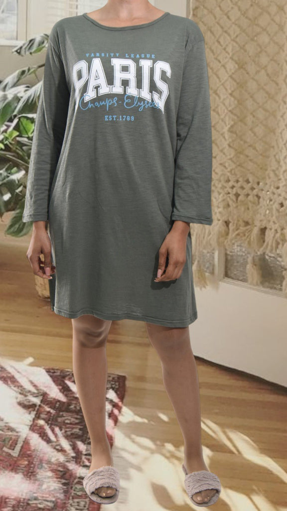 Ladies Printed Sleep Shirt - Paris - StylePhase SA