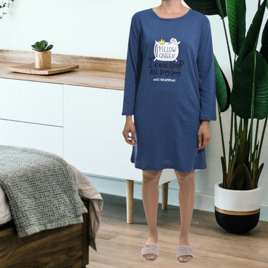 Ladies Printed Sleep Shirt - Pillow Queen - StylePhase SA