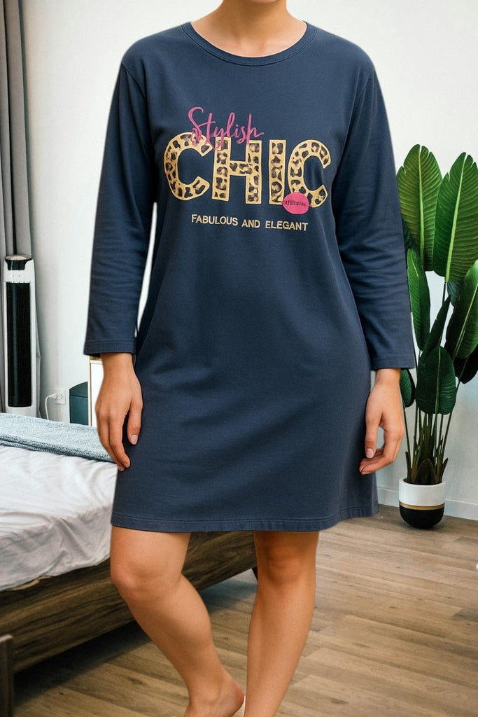 Ladies Printed Sleep Shirt - Style Chic - StylePhase SA