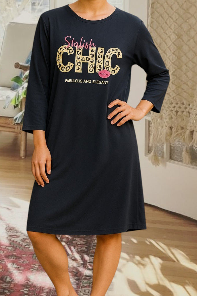 Ladies Printed Sleep Shirt - Style Chic - StylePhase SA