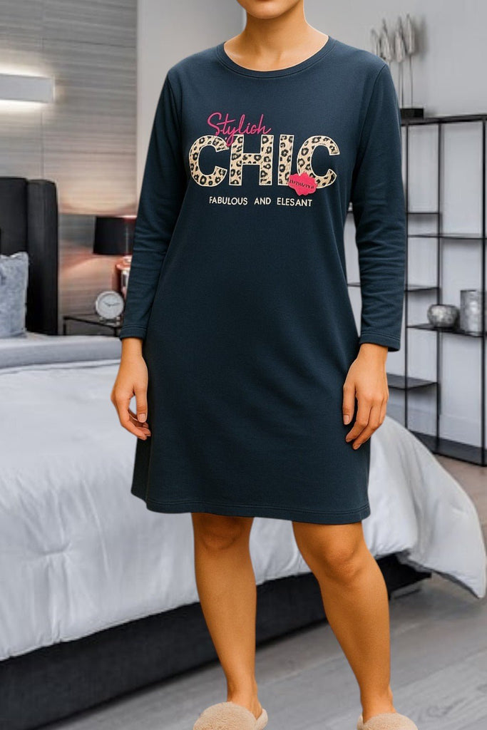 Ladies Printed Sleep Shirt - Style Chic - StylePhase SA