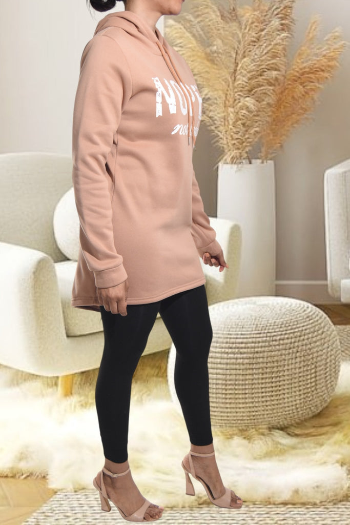 Ladies Printed Toffee Hoody Dress Top - StylePhase SA
