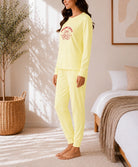 Ladies Printed Yellow Pj Set -Feeling Lucky - StylePhase SA