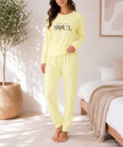 Ladies Printed Yellow Pj Set -Free Your Soul - StylePhase SA