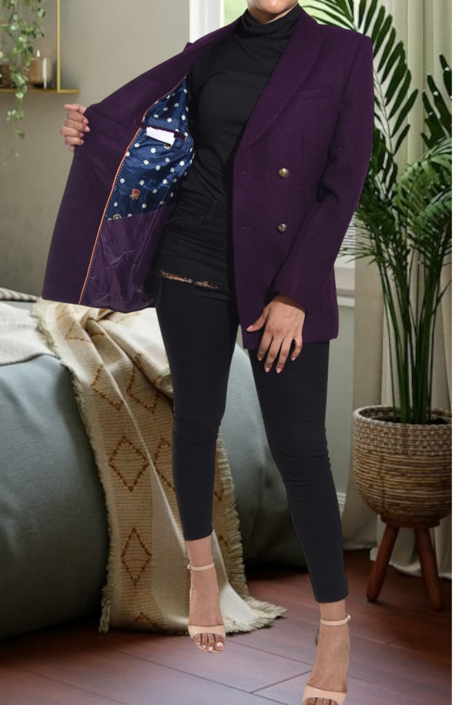 Ladies Purple Blazer Coat - StylePhase SA