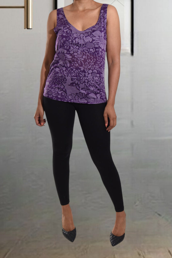 Ladies Purple Burnout Sleeveless Top - StylePhase SA