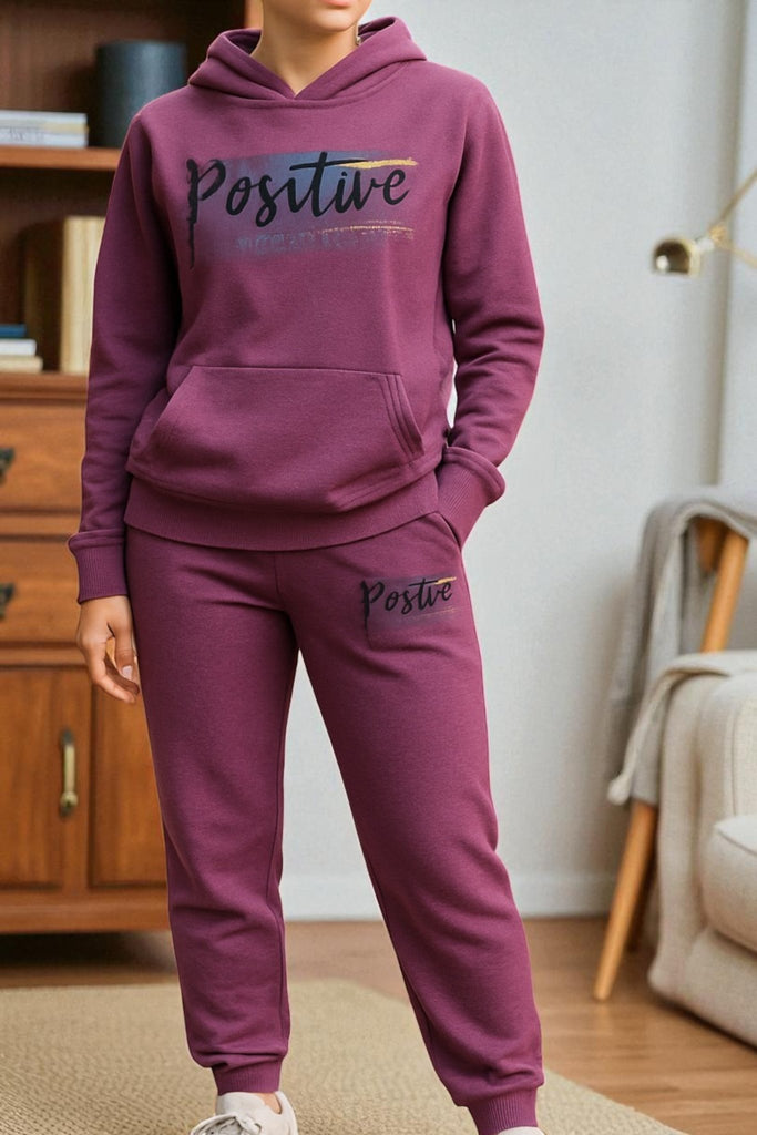 Ladies Purple Positive Tracksuit Set - StylePhase SA