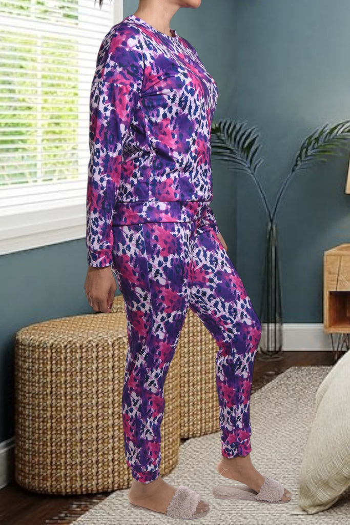 Ladies Purple Printed Pj Set - StylePhase SA