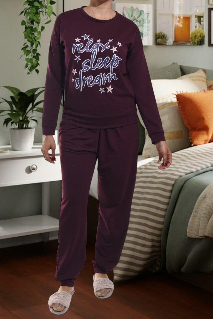 Ladies Purple Printed Pj Set - StylePhase SA