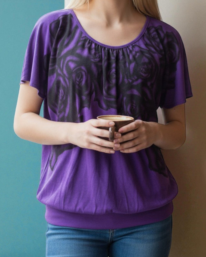 Ladies Purple Printed Top - StylePhase SA