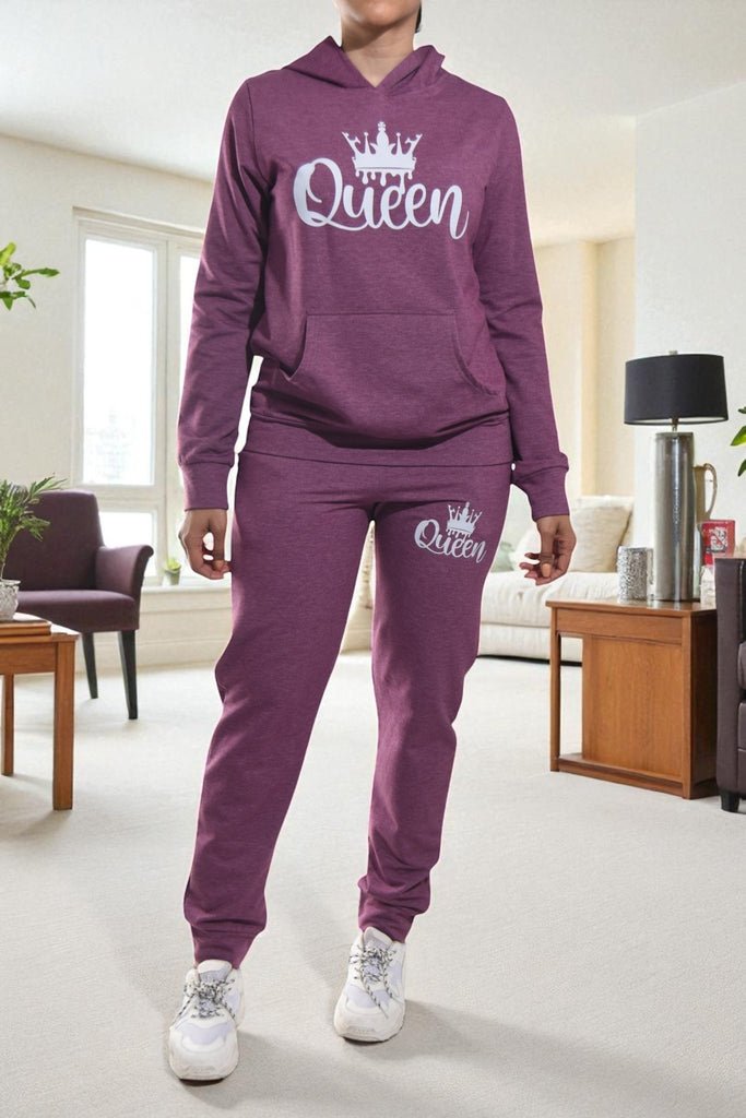 Ladies Purple Queen Tracksuit Set - StylePhase SA