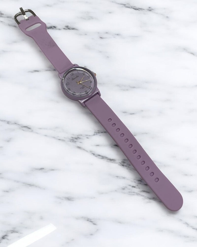 Ladies Purple Rubber Strap Watch - StylePhase SA