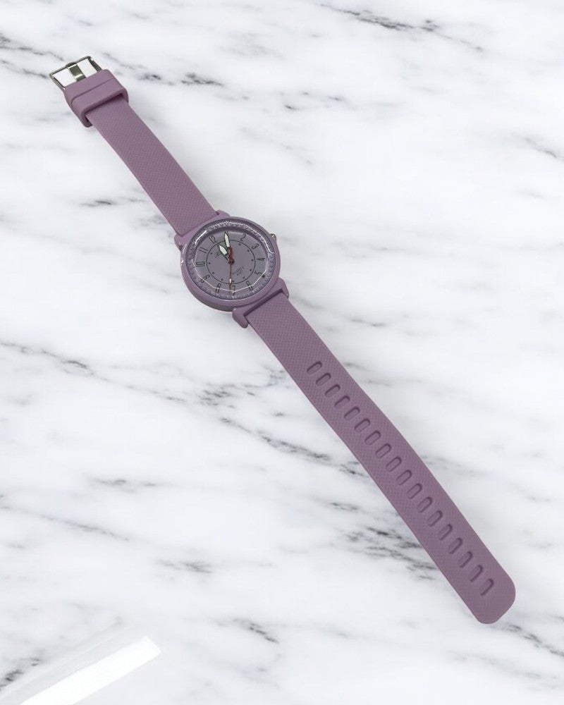 Ladies Purple Rubber Watch - StylePhase SA