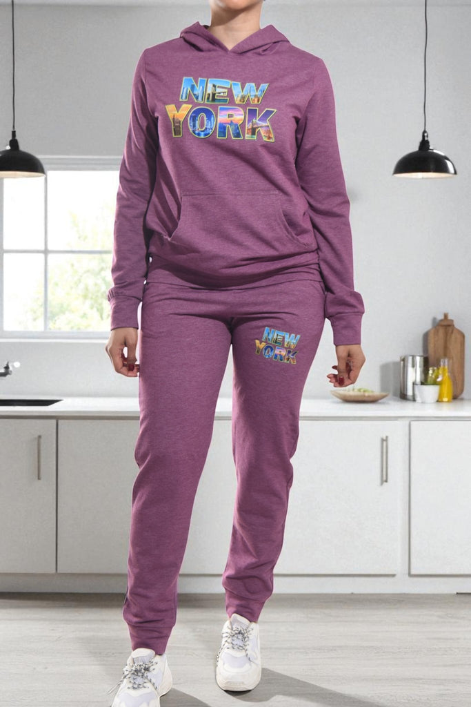 Ladies Purple Tracksuit Set - New York - StylePhase SA