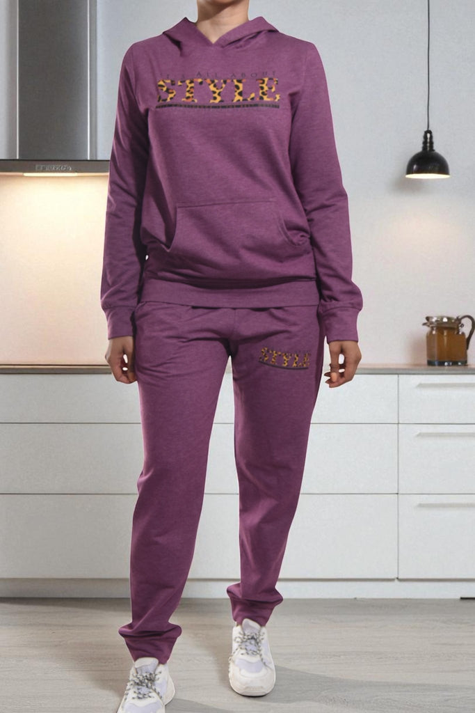 Ladies Purple Tracksuit Set - Style - StylePhase SA