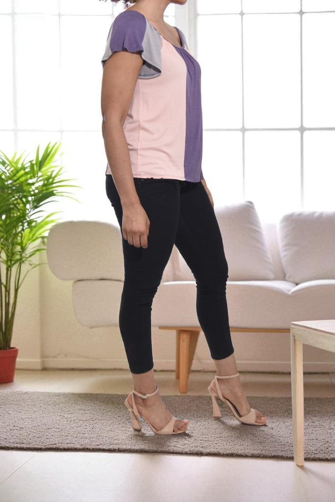 Ladies Purple Two Tone Top - StylePhase SA