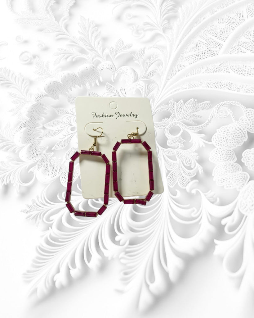 Ladies Rectangular Bead Earrings - StylePhase SA