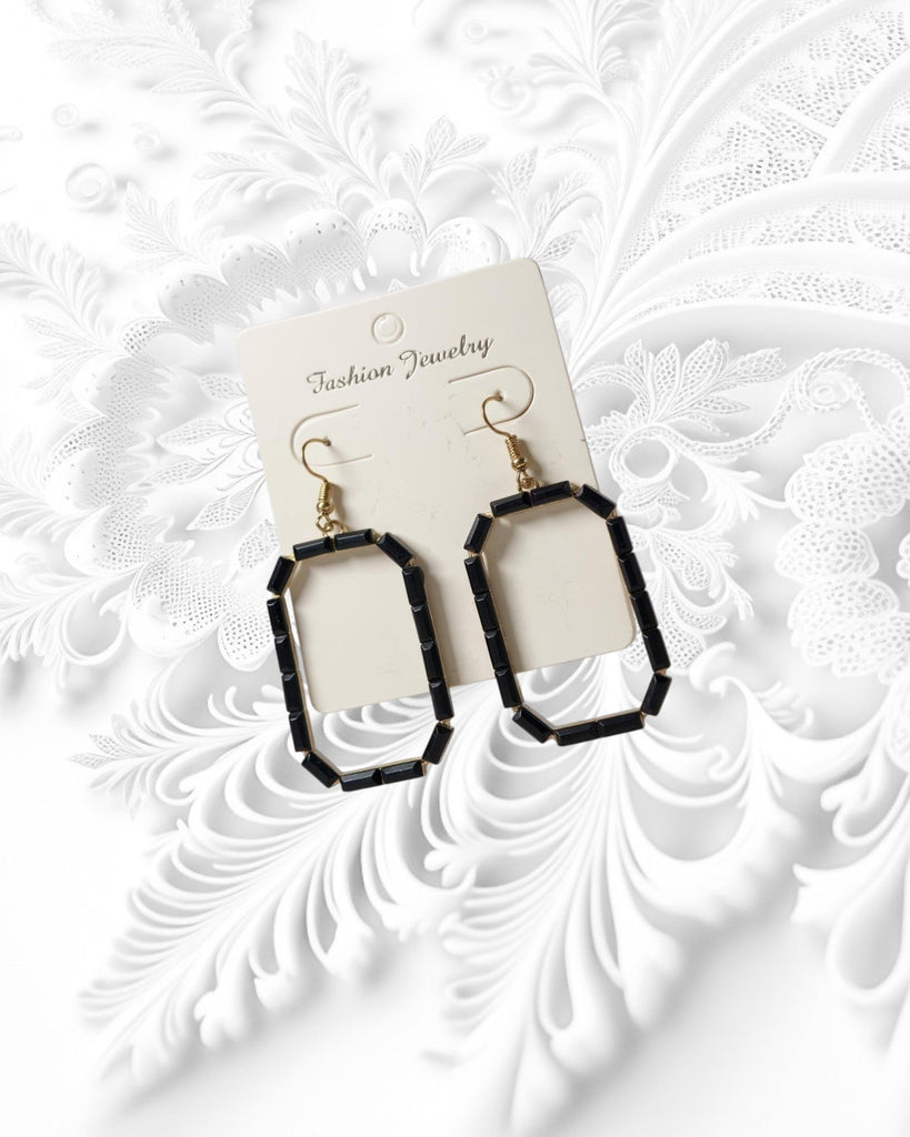 Ladies Rectangular Bead Earrings - StylePhase SA