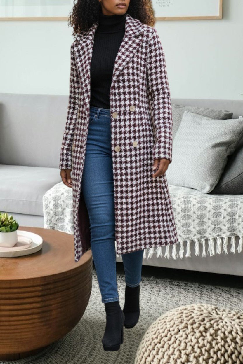 Ladies Red And White Heavy Weight Coat - StylePhase SA