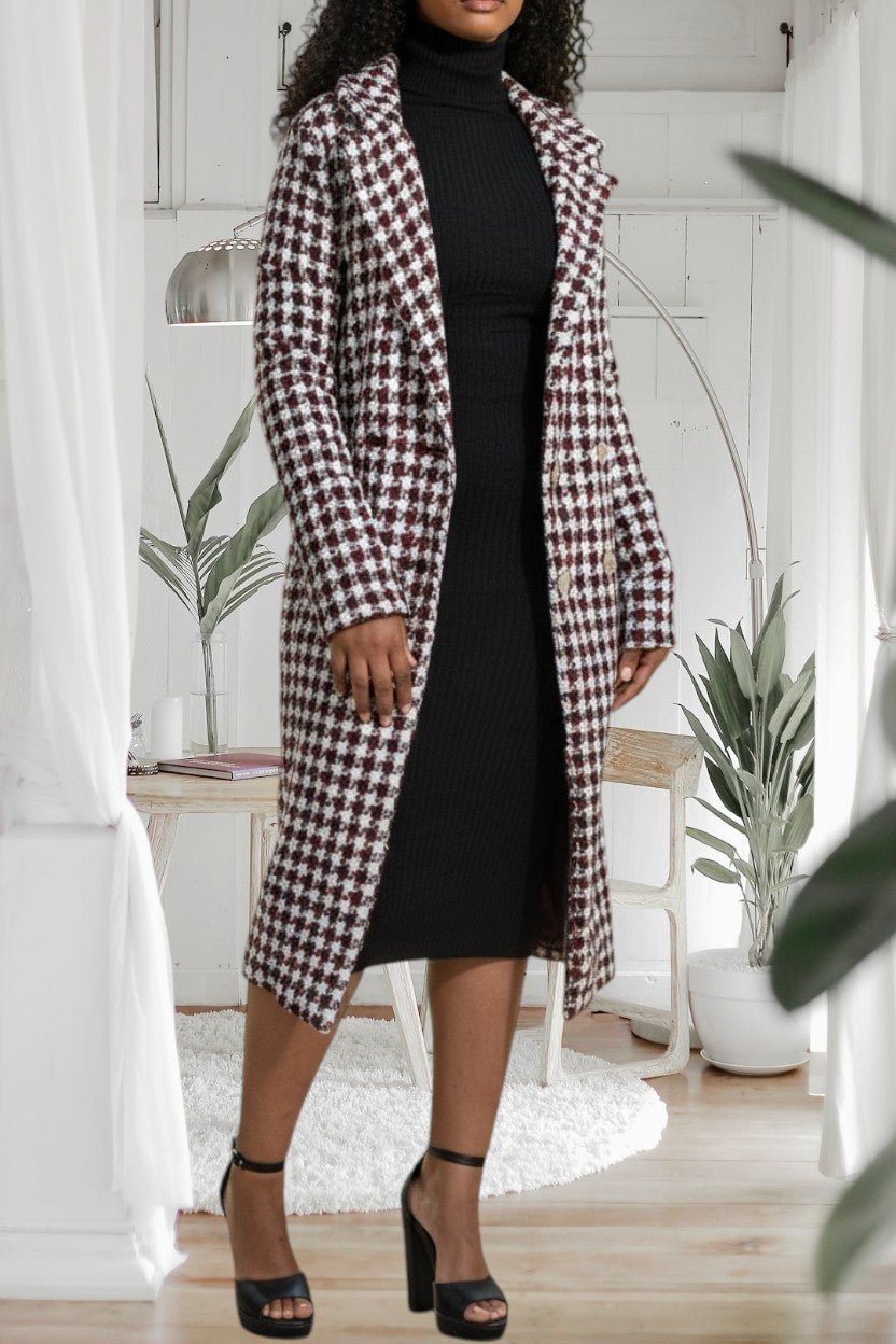 Ladies Red And White Heavy Weight Coat - StylePhase SA
